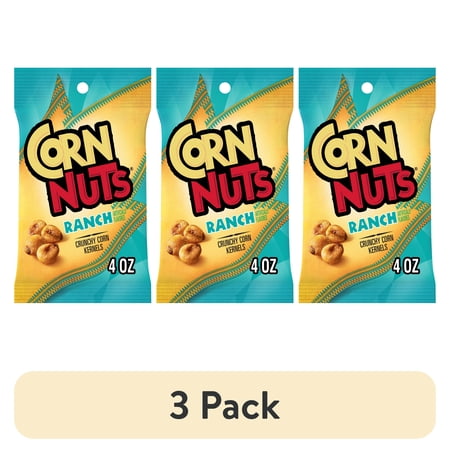 (3 pack) CORN NUTS Ranch Crunchy Corn Kernels Snack, 4 oz.