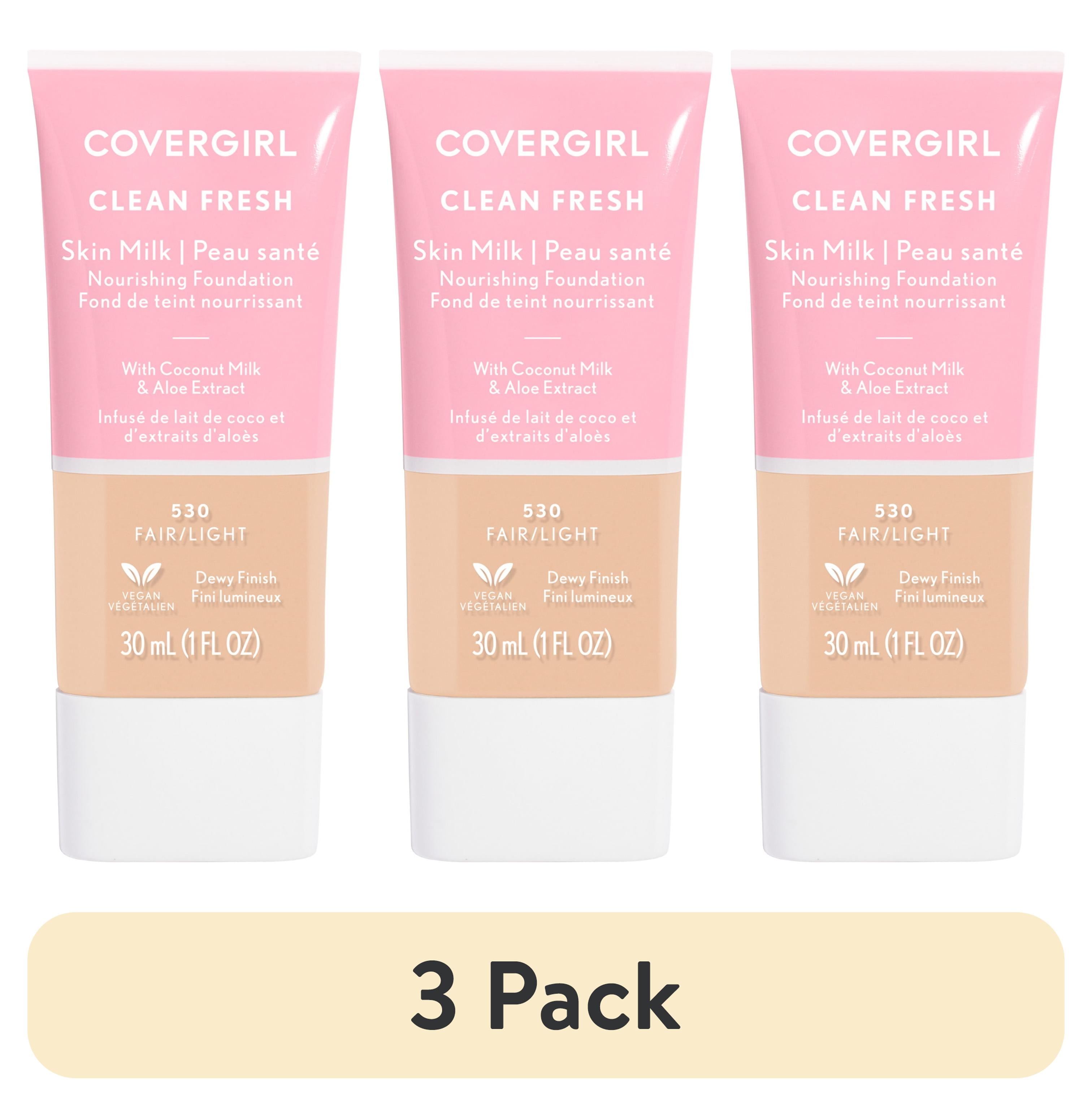 (3 pack) COVERGIRL Clean Fresh Skin Milk, Dewy Finish, Fair/Light, 1 oz ...