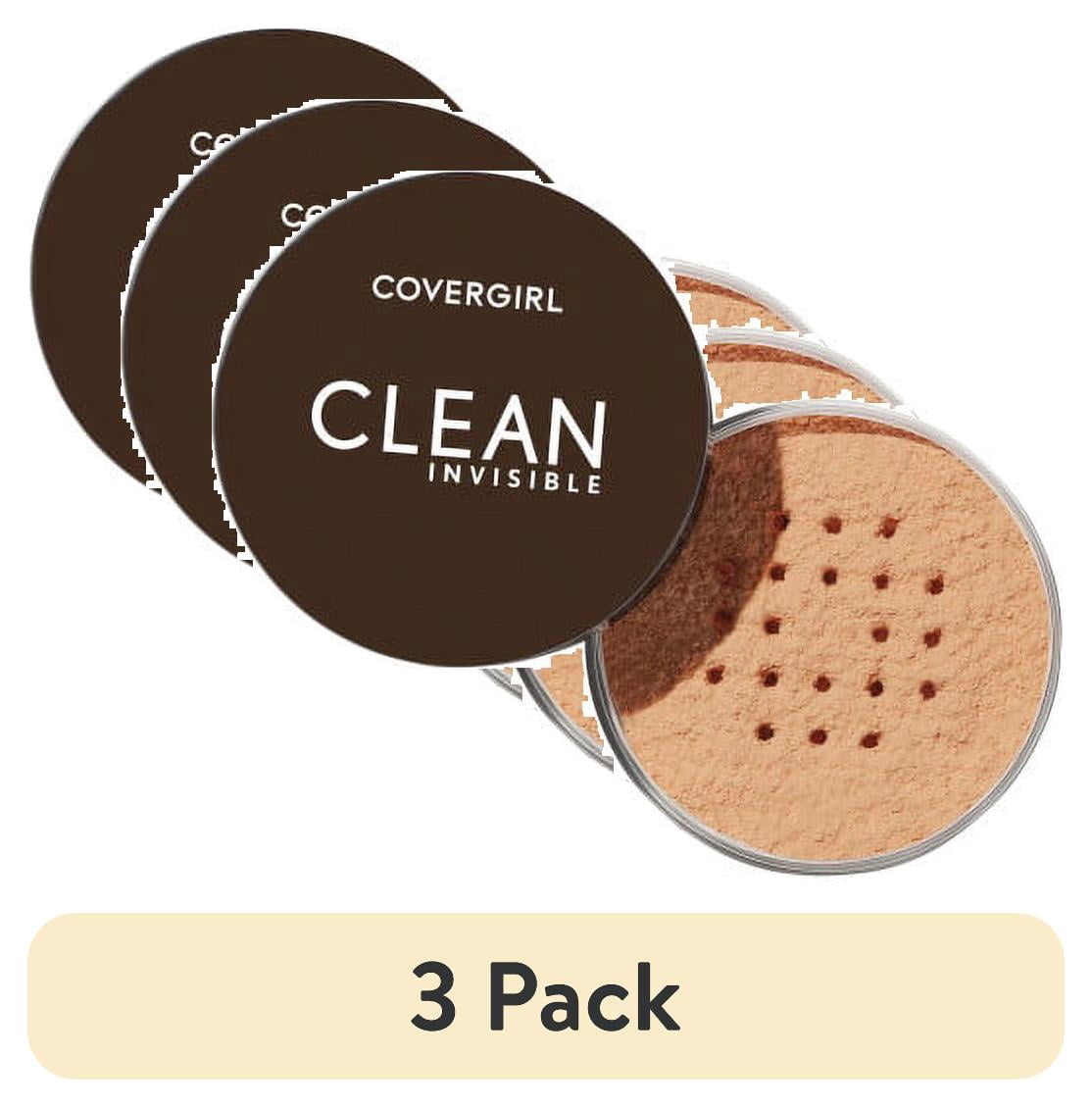 (3 pack) Covergirl Clean Invisible Loose Powder, 130 Translucent Medium Warm, 0.63 oz