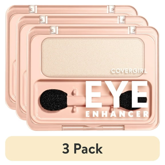(3 pack) COVERGIRL Eye Enhancers 1-Kit Eyeshadow, 700 French Vanilla, 0.09 oz, Mono Shadows, Eyeshadow, Eyeshadow Makeup, Shimmer Eyeshadow, Versatile Eyeshadow, Silky Formula