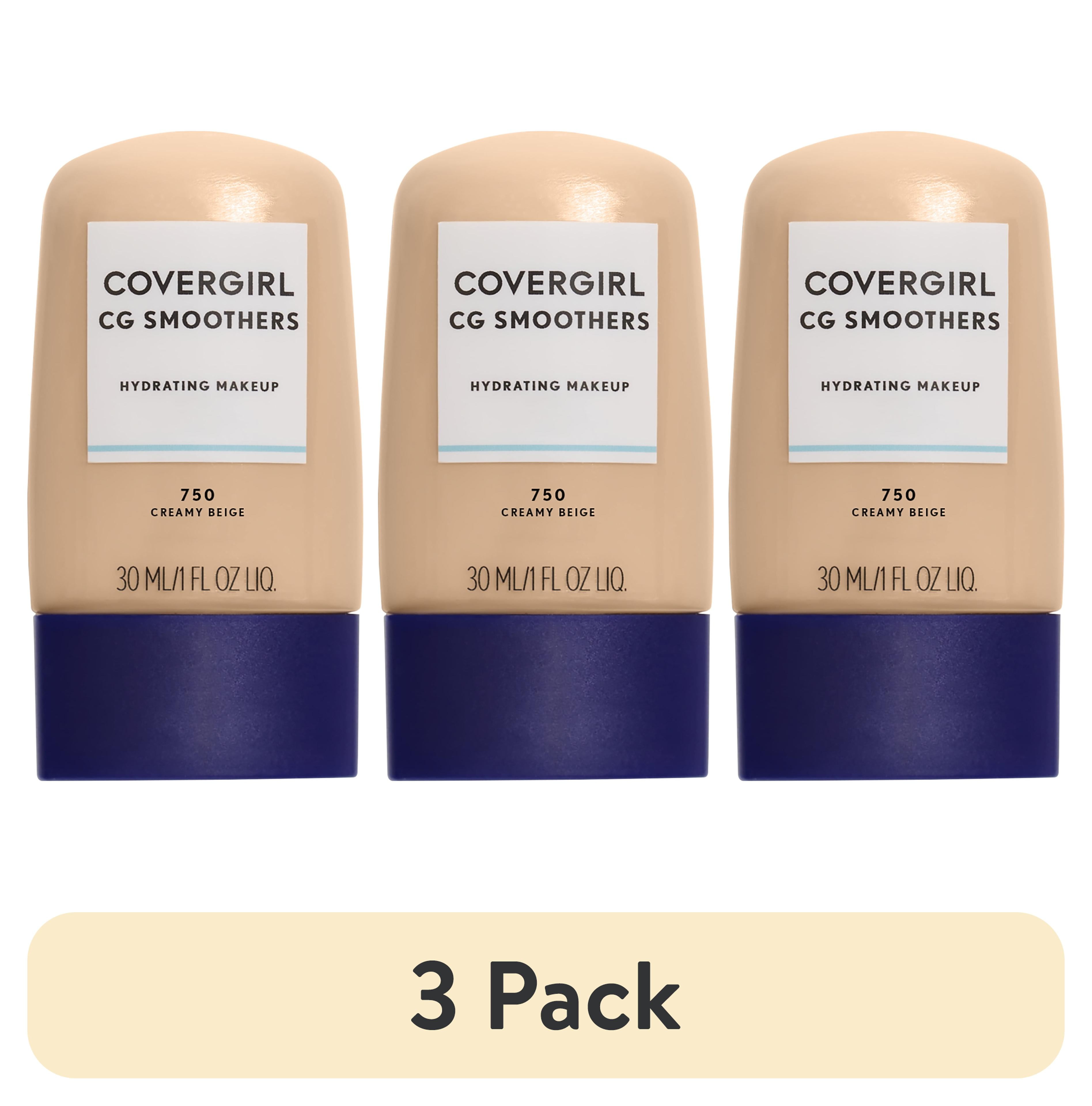 3 pack) COVERGIRL Smoothers Hydrating Foundation, 750 Creamy Beige