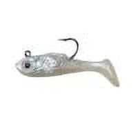 (3 pack) CRME 1.5" Pearl Paddle Tail Shad Swimbait Fishing Lures for Bass, 3-Count