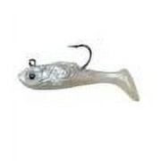 (3 pack) CRME 1.5" Pearl Paddle Tail Shad Swimbait Fishing Lures for Bass, 3-Count