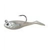 (3 pack) CRME 2" Pearl Paddle Tail Shad Swimbait Fishing Lures, 2-Count