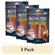 3 pack Cadet Bully Hide Sticks All-Natural Dog Chews Small Bully Stick Small 5 Count