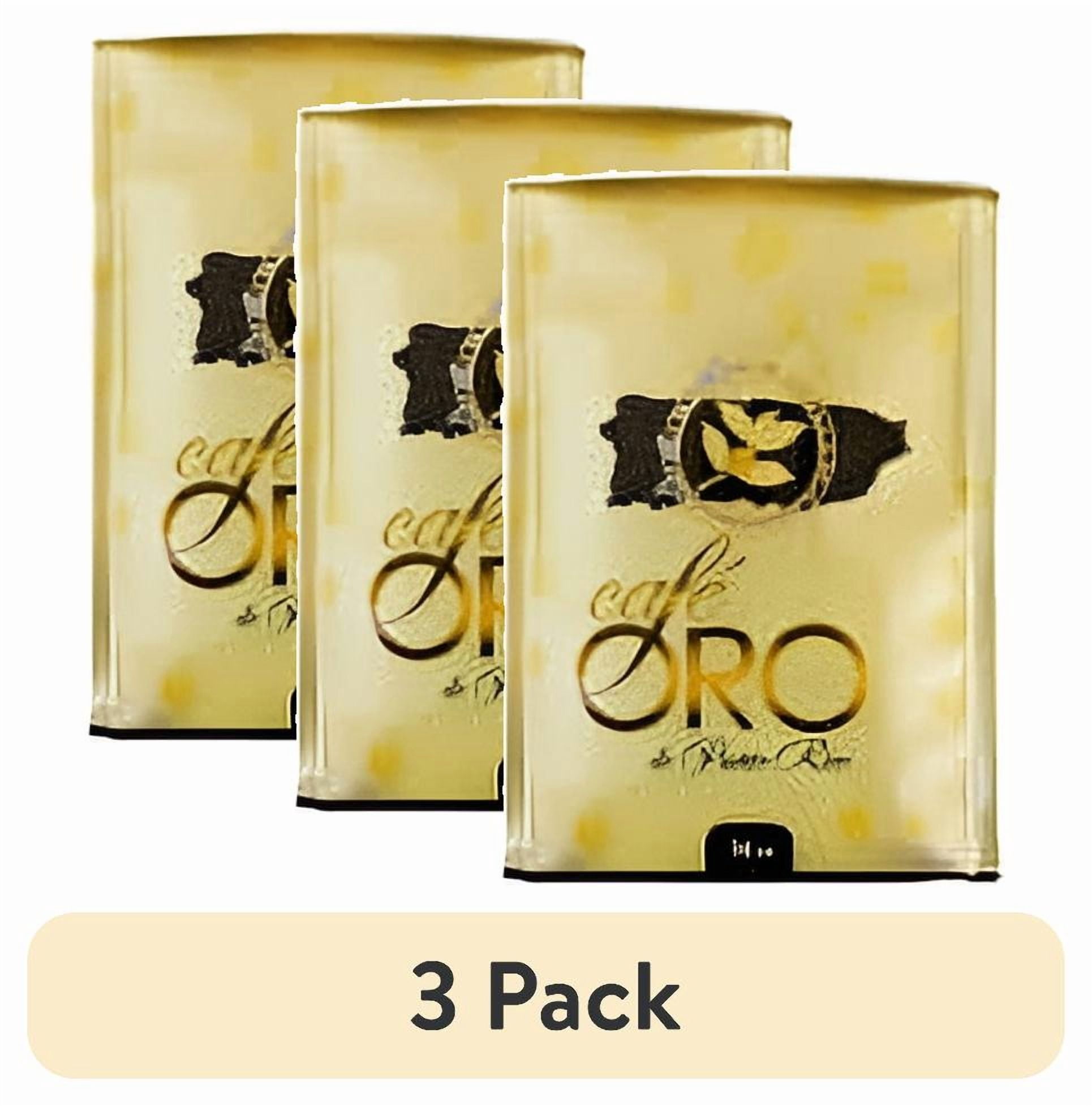 (3 pack) Cafe Oro De Puerto Rico 14oz, Ground, Medium Roast, 100% Pure