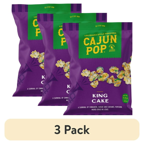 (3 pack) Cajun Pop King Cake Popcorn