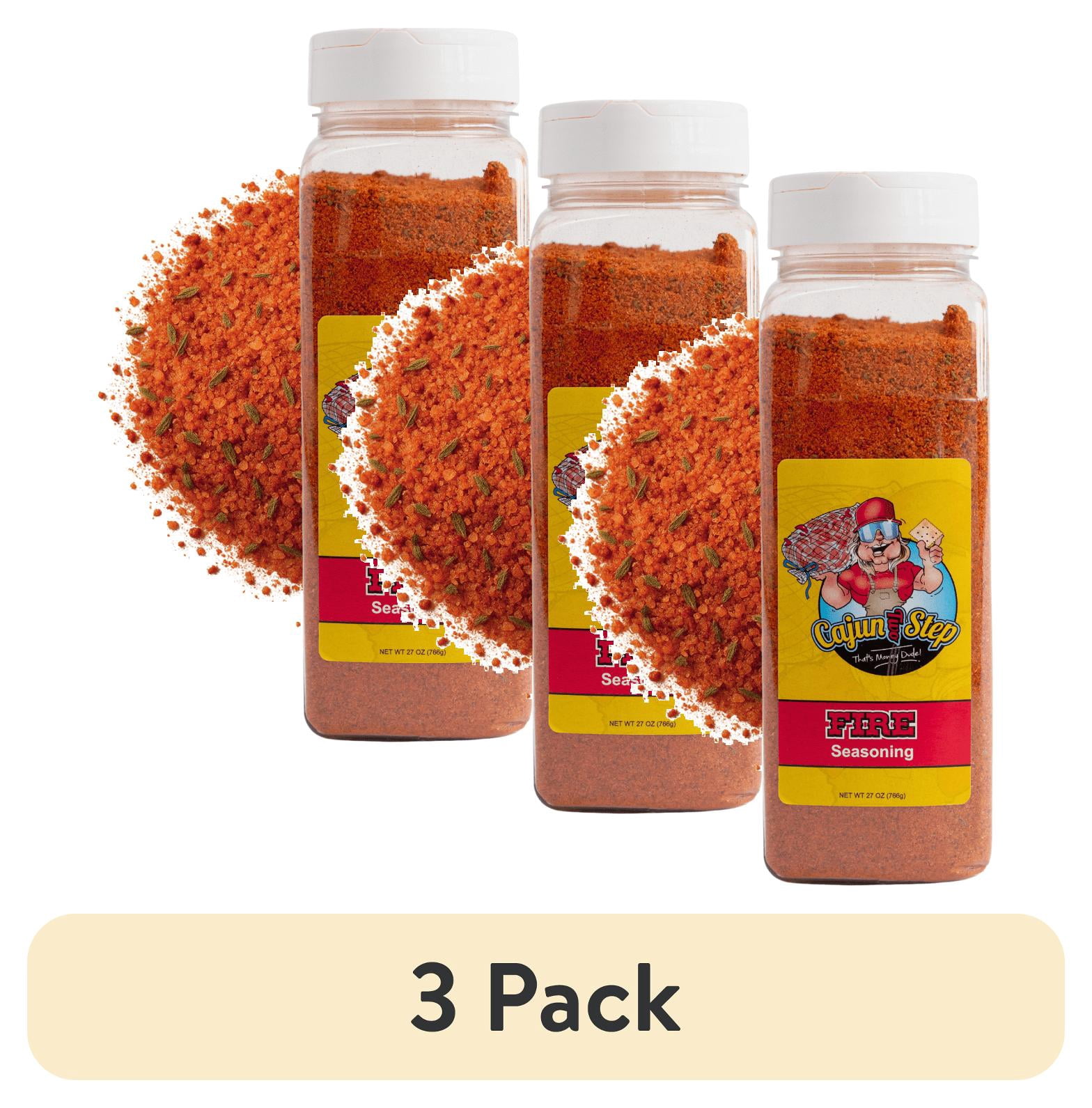 2 Step Fire (3 pack) Cajun Two Step Fire 27 oz Low Sodium All Purpose Seasoning ...