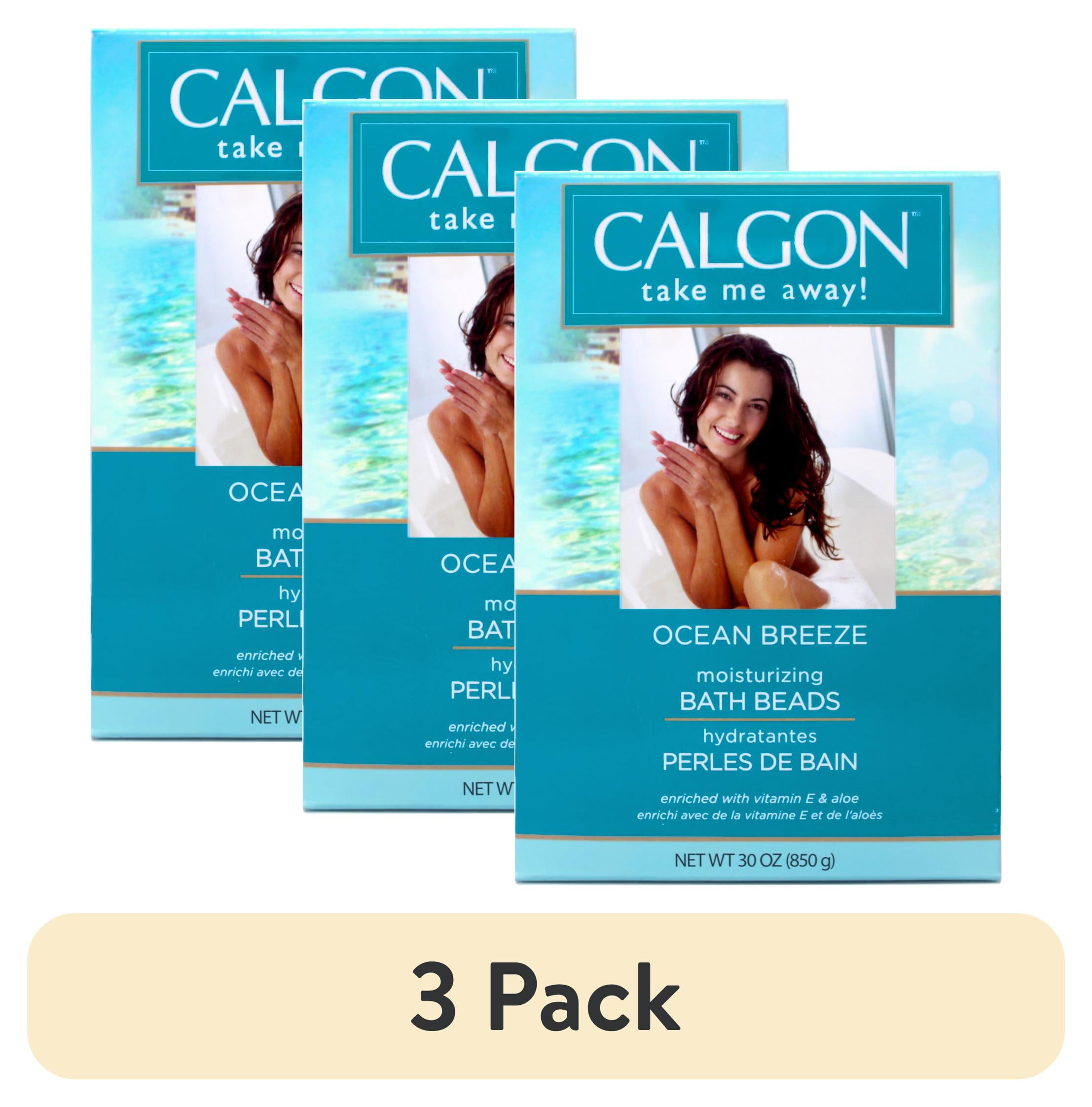 3 pack) Calgon Ultra-Moisturizing Bath Beads, Ocean Breeze 30 oz