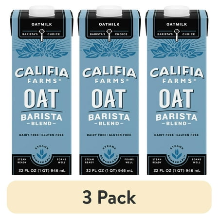 (3 pack) Califia Farms Oat Barista Blend Oat Milk 32 Fluid Ounces