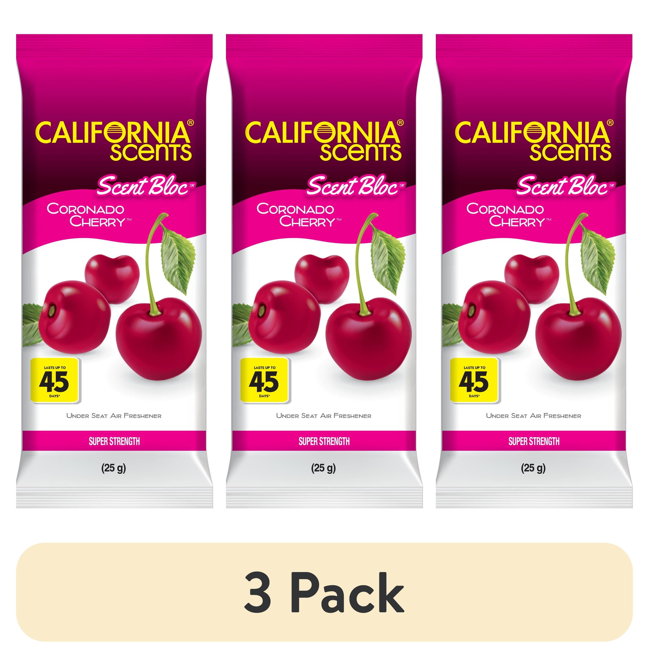 3 pack) California Scents Bloc Car Air Freshener Coronado Cherry