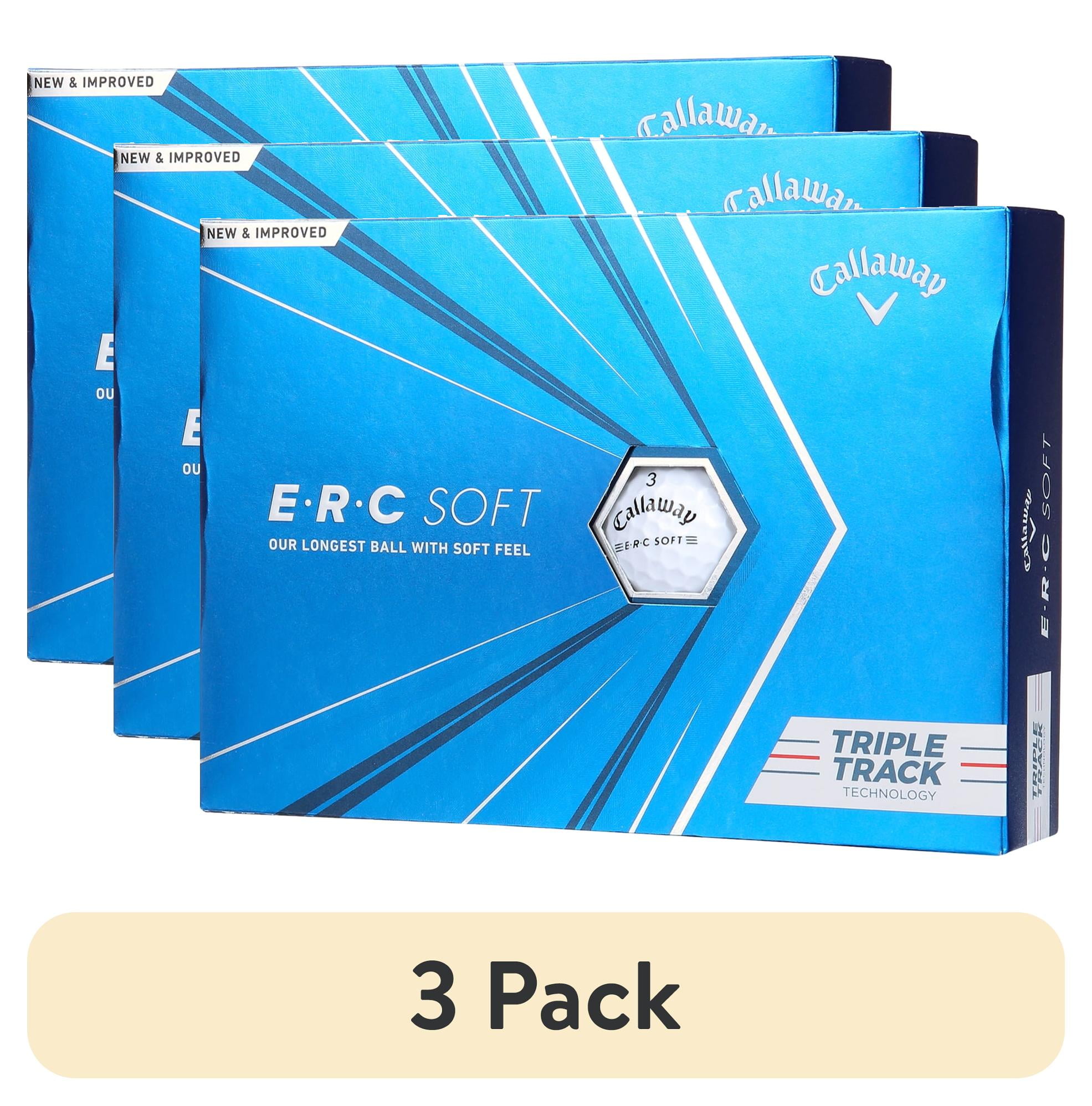 (3 pack) Callaway ERC Soft 21 Golf Balls, White, 12 Pack
