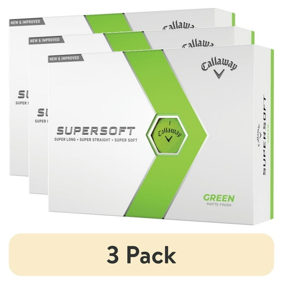 (3 pack) Callaway Golf 2023 Supersoft Golf Ball-Matte Green 12pk