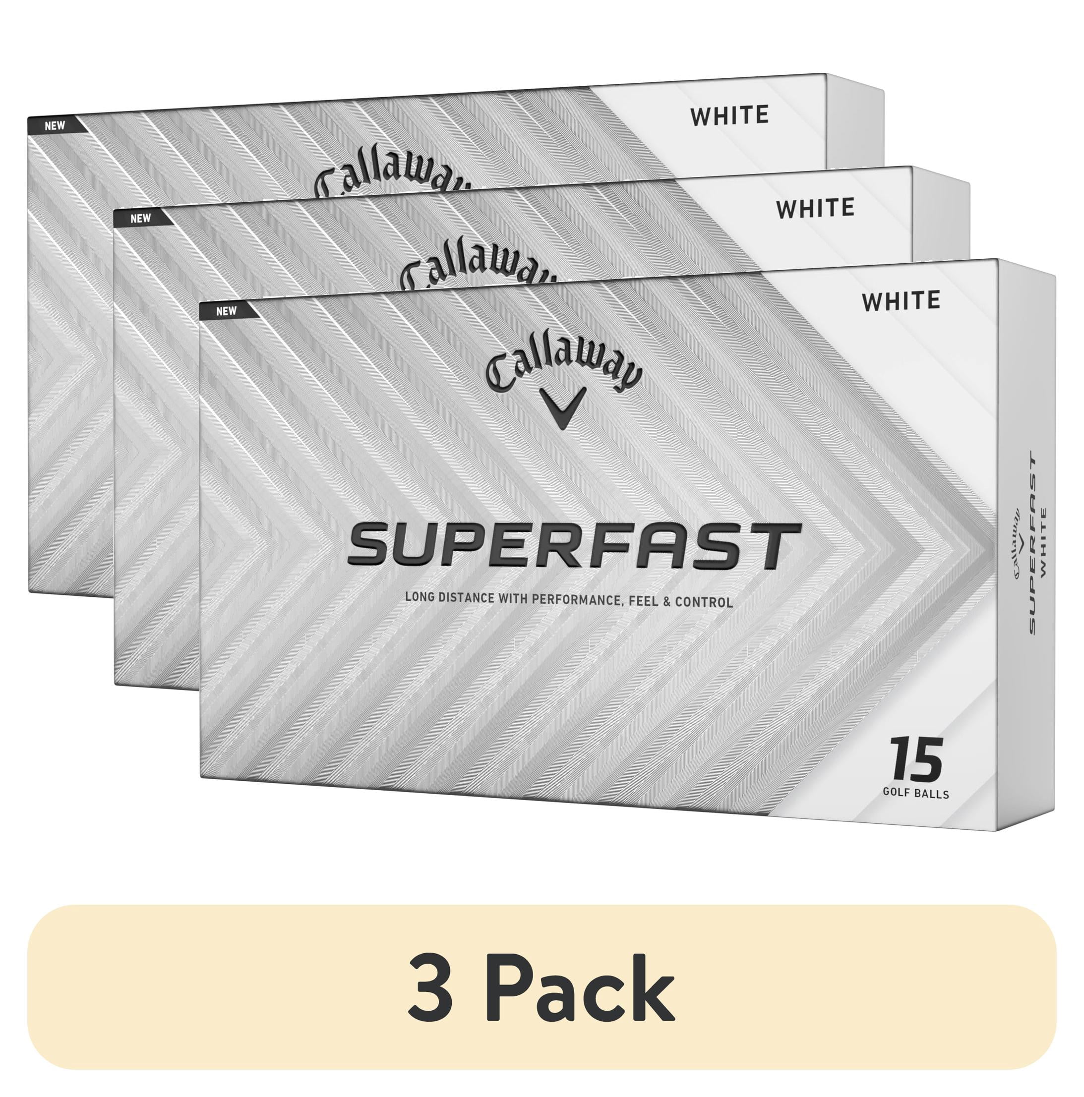 (3 pack) Callaway Superfast 2025 Golf Balls 15pk, White