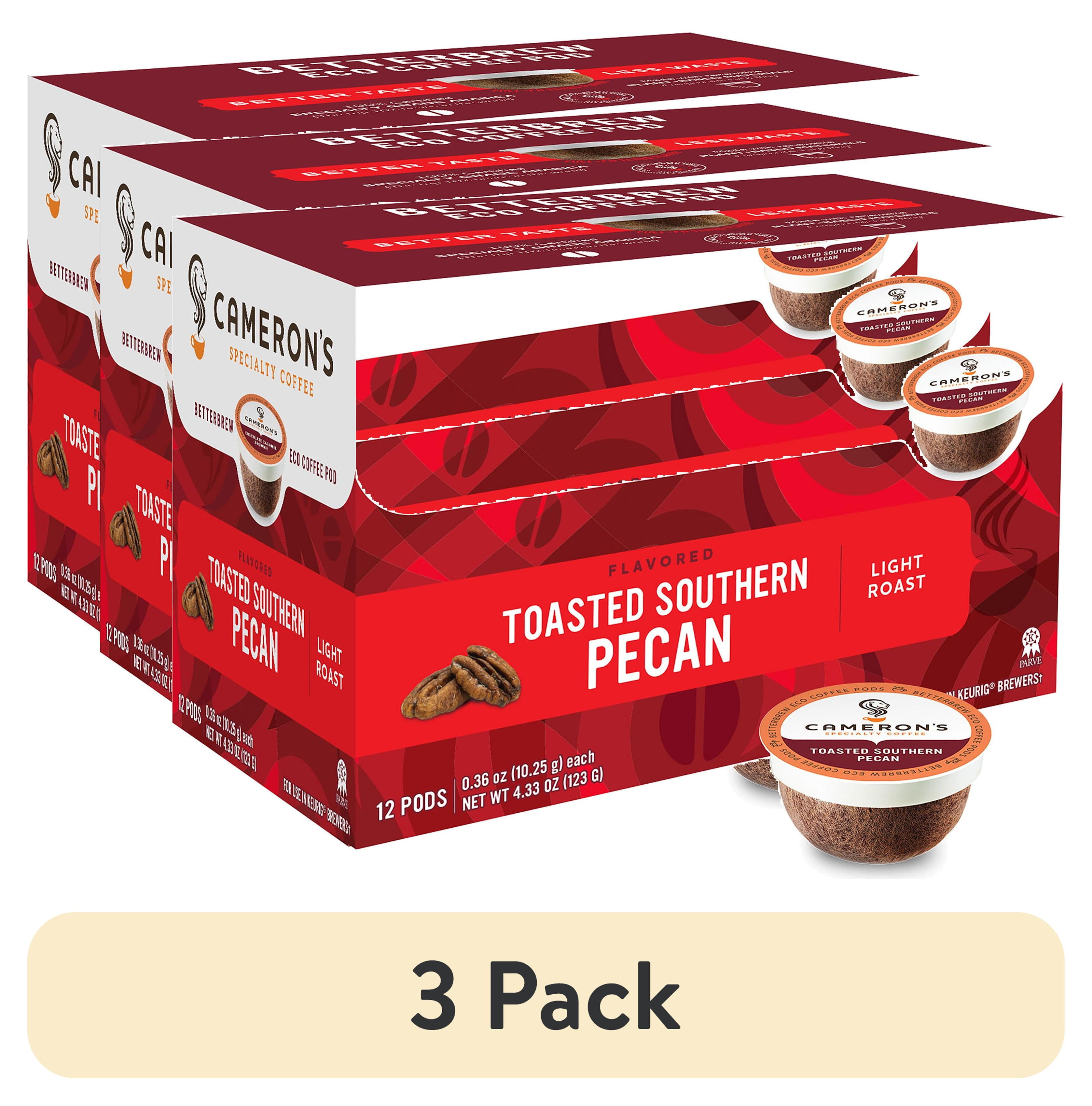 (3 pack) Cameron's Specialty Coffee Toasted Southern Pecan Flavored Single  Serve Pods, 12 Ct