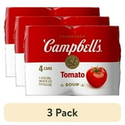 (3 pack) Campbell's Condensed Tomato Soup, 10.75 oz Can, 4 Count