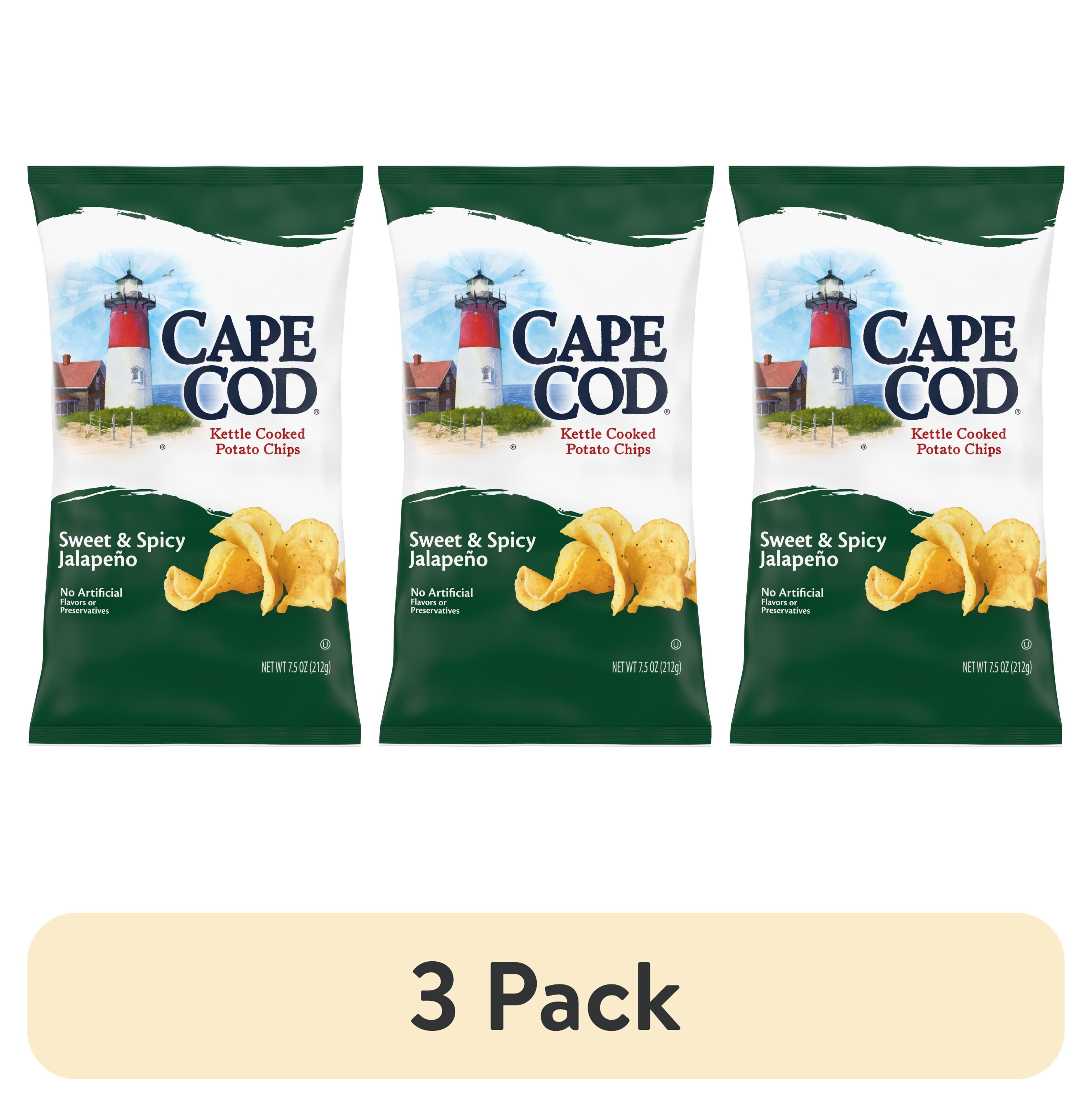 (3 pack) Cape Cod Sweet & Spicy Jalapeno Chips, 7.5 oz Bag