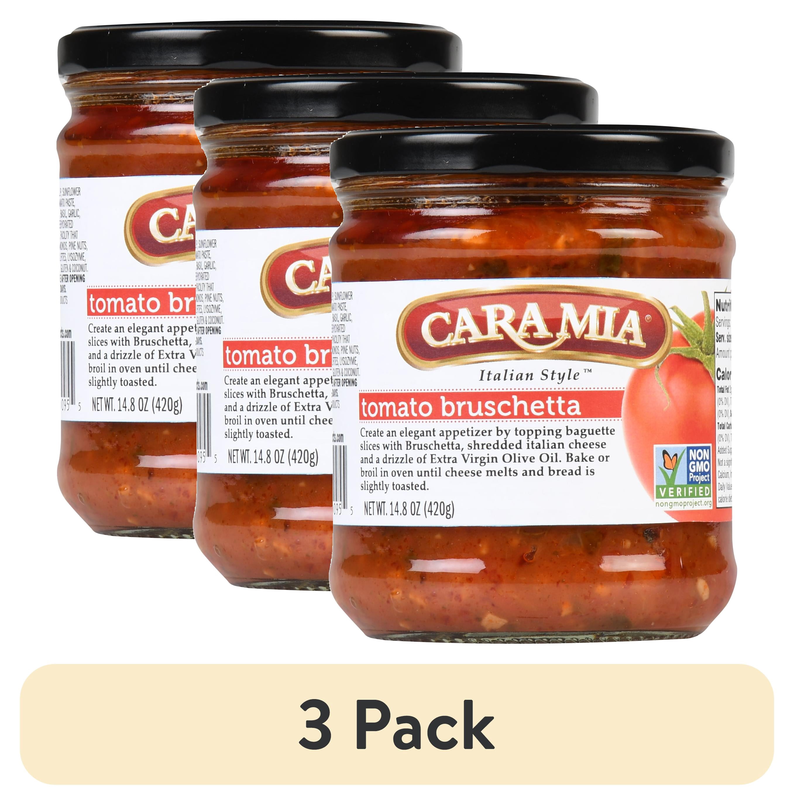 (3 pack) Cara Mia Tomato Bruschetta, 14.8 oz. Jar