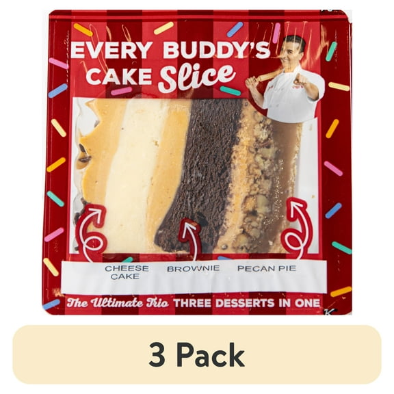 (3 pack) Carlo's Bakery Every Buddy's Chocolate Slice, 7.2 oz, 1 Count, Refrigerated