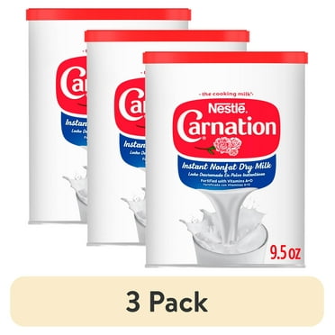 (3 pack) Nestle Carnation Instant Non fat Dry Milk, 9.625 oz, 12 Servings