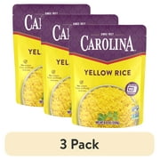 (3 pack) Carolina Yellow Rice, Ready to Heat 90 Seconds, Gluten Free, Microwaveable Rice, 8.8 oz