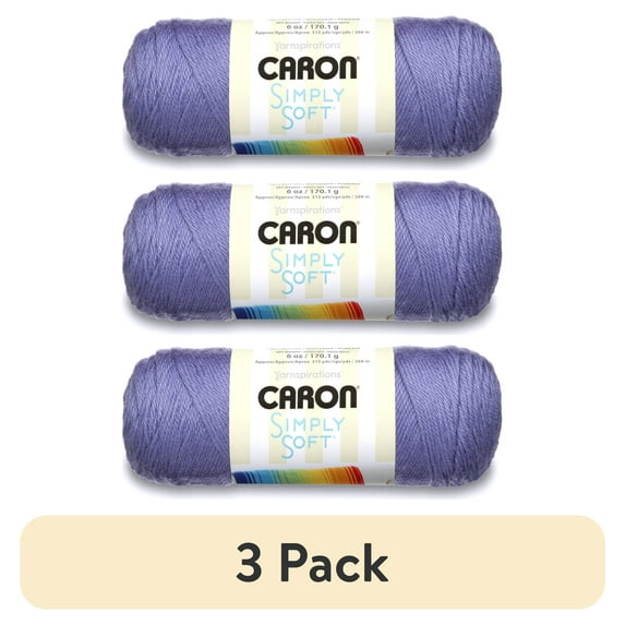 (3 pack) Caron Simply Soft Yarn, Lavender Blue