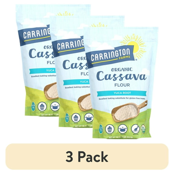 (3 pack) Carrington Farms Organic Cassava Flour
