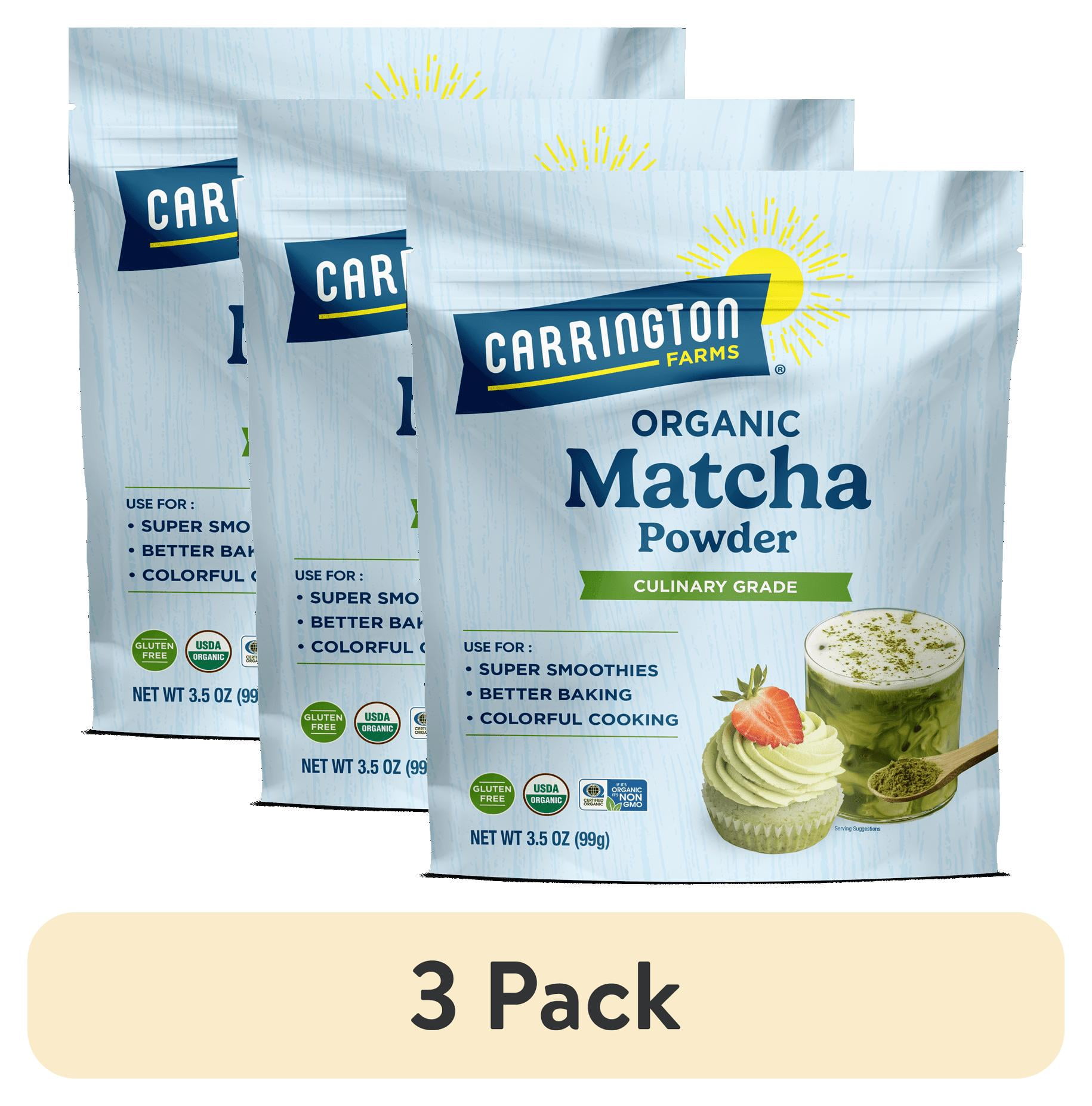 (3 pack) Carrington Farms Organic Matcha Green Tea Powder, 3.5oz