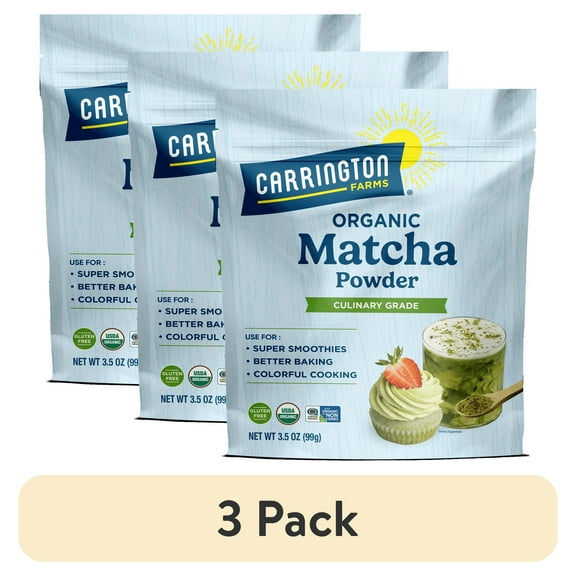 (3 pack) Carrington Farms Organic Matcha Green Tea Powder, 3.5oz