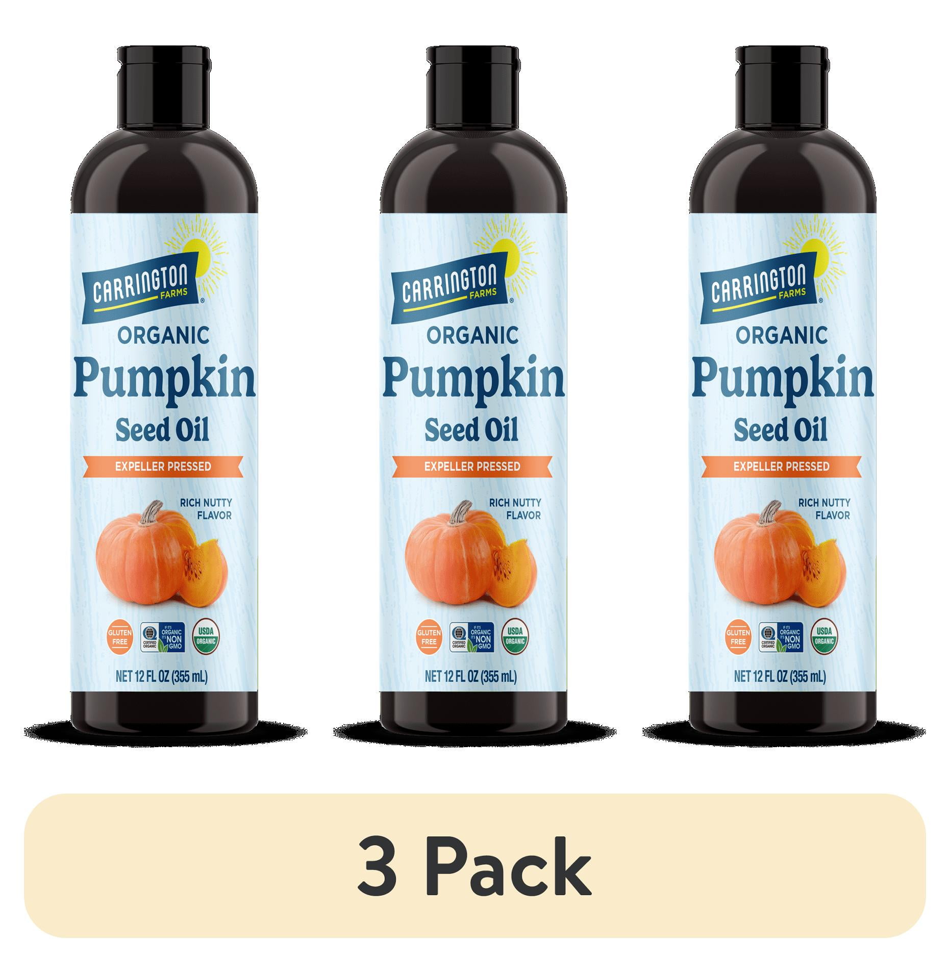 (3 pack) Carrington Farms Organic Pumpkin Seed Oil,12 fl oz