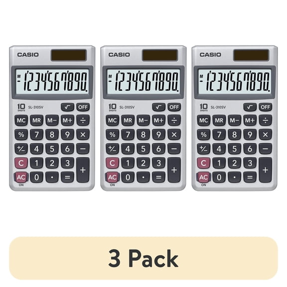 Casio SL-310SV Ultra Thin 10-Digit Wallet Size Calculator