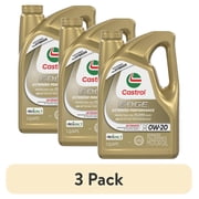 3 pack Castrol EDGE Extended Performance 0W-20 Advanced Full Synthetic Motor Oil, 5 Quarts