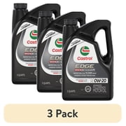 3 pack Castrol EDGE High Mileage 0W-20 Advanced Full Synthetic Motor Oil, 5 Quarts