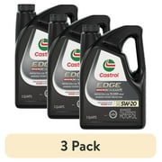 3 pack Castrol EDGE High Mileage 5W-20 Advanced Full Synthetic Motor Oil, 5 Quarts