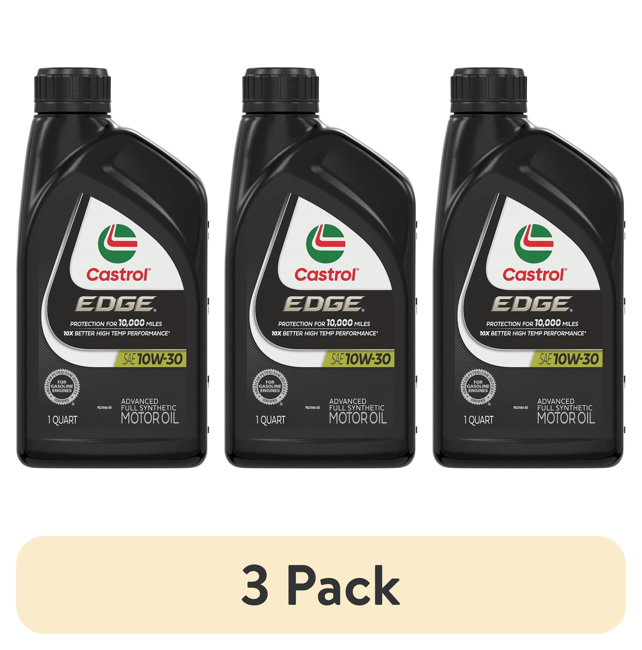 3 pack) Castrol Edge 10W-30 Advanced Full Synthetic Motor Oil, 1