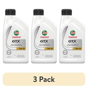 (3 pack) Castrol GTX 5W-30 Synthetic Blend Motor Oil, 1 Quart