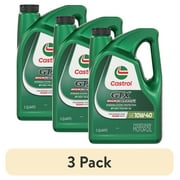 3 pack Castrol GTX High Mileage 10W-40 Synthetic Blend Motor Oil, 5 Quarts