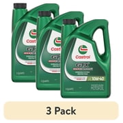 3 pack Castrol GTX High Mileage 10W-40 Synthetic Blend Motor Oil, 5 Quarts