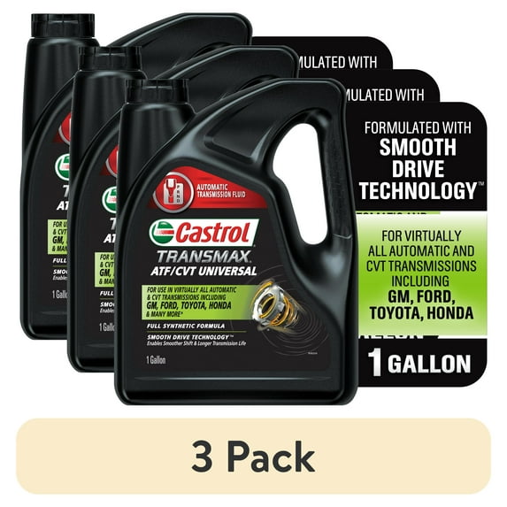 (3 pack) Castrol Transmax ATF/CVT Universal Automatic Transmission Fluid, 1 Gallon