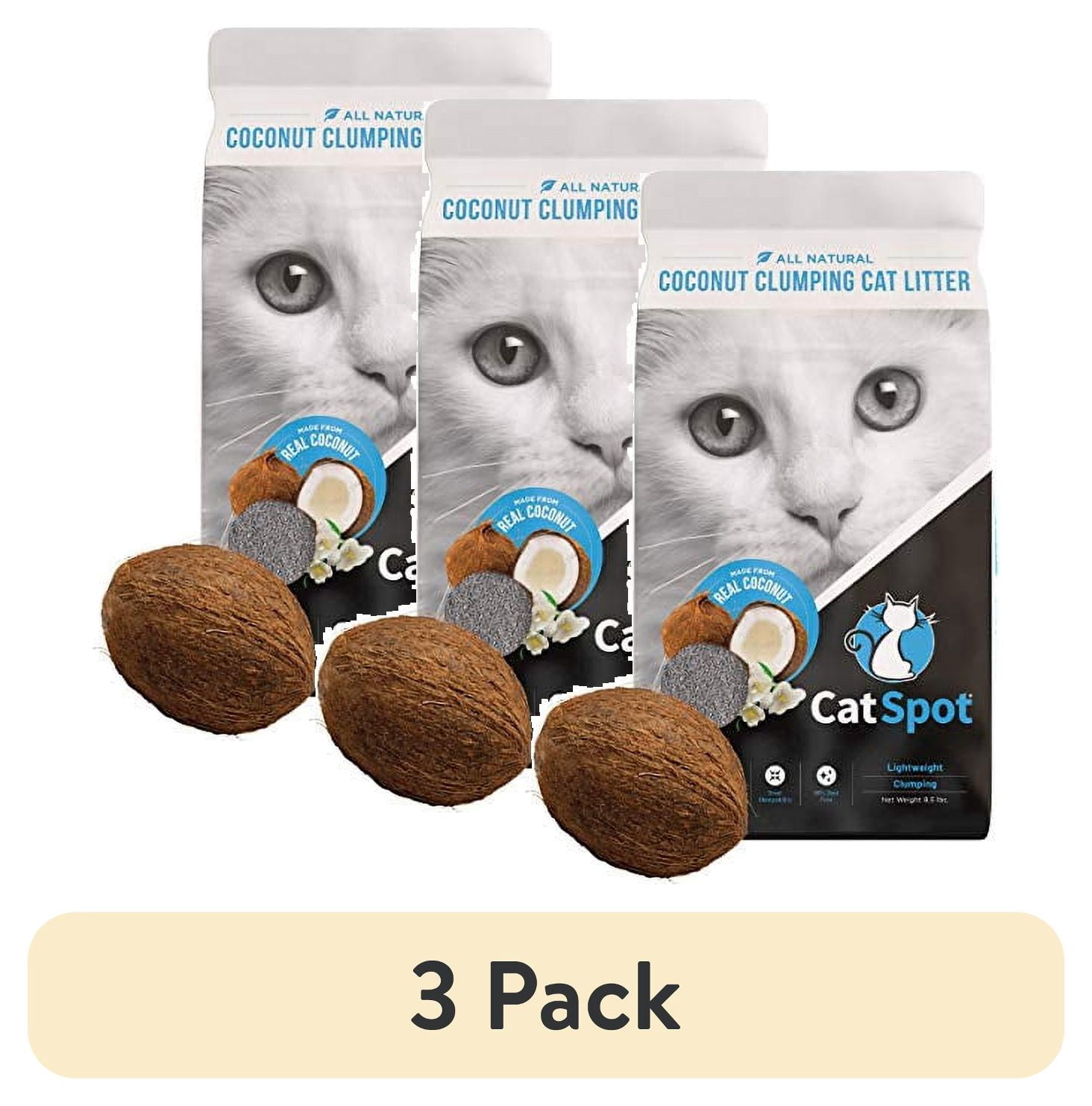 (3 pack) Castspot Coconut Clumping Cat Litter, All Natural, Chemical Free, Light Weight Cat Litter - 8.5 lbs.