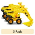 thumbnail image 1 of (3 pack) Cat Tough Rigs Construction 15" Toy Excavator, Yellow, 1 of 9