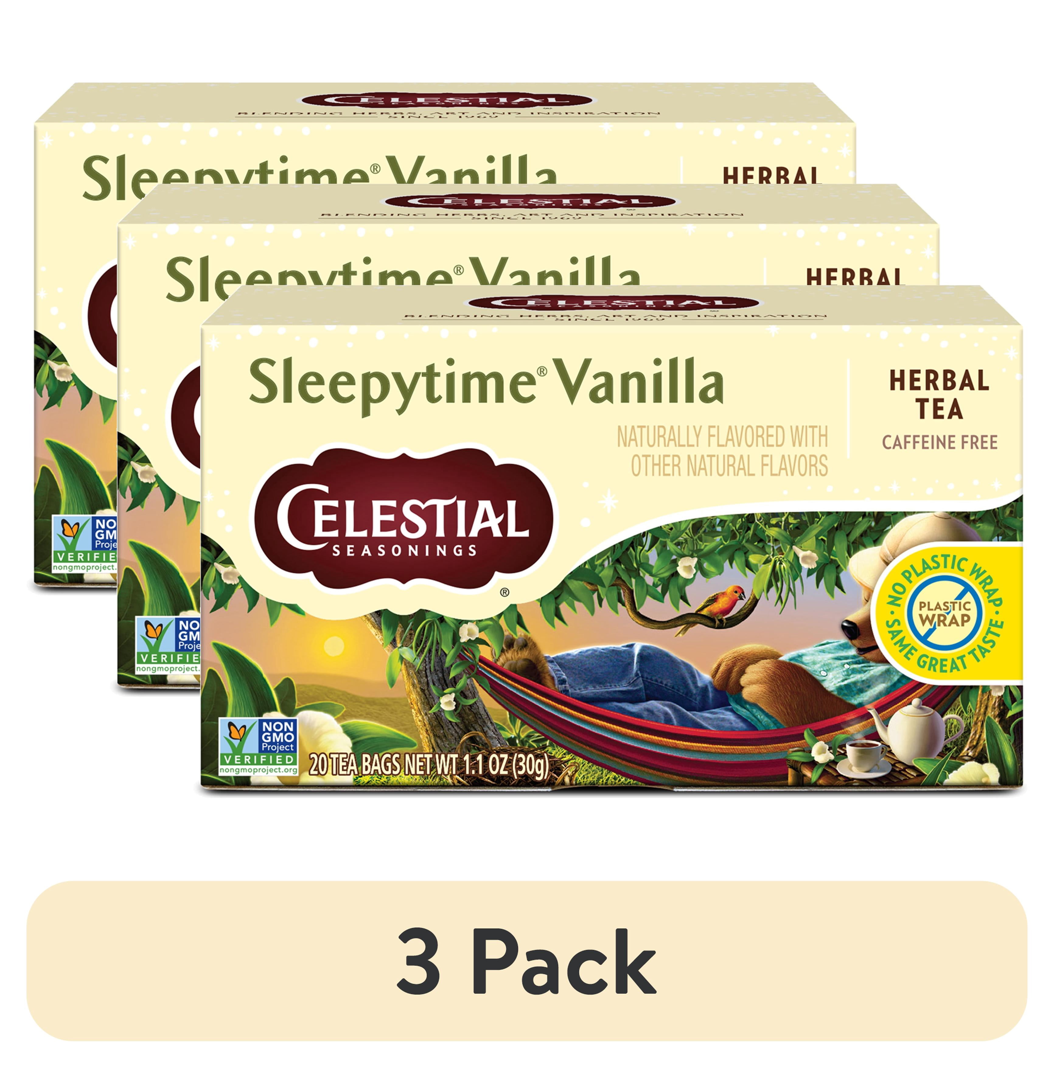 (3 pack) Celestial Seasonings Sleepytime Vanilla Caffeine-Free Herbal Tea Bags (20 Count)