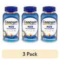 thumbnail interactive-video image 1 of (3 pack) Centrum Multigummies Men's Gummy Vitamins, Multivitamin with Vitamin B, C, D & E, Assorted Fruit, 170 Count, 1 of 16