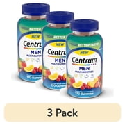 3 pack Centrum Multigummies Mens Gummy Vitamins, Multivitamin With Vitamin B, C, D & E, Assorted Fruit, 170 Count