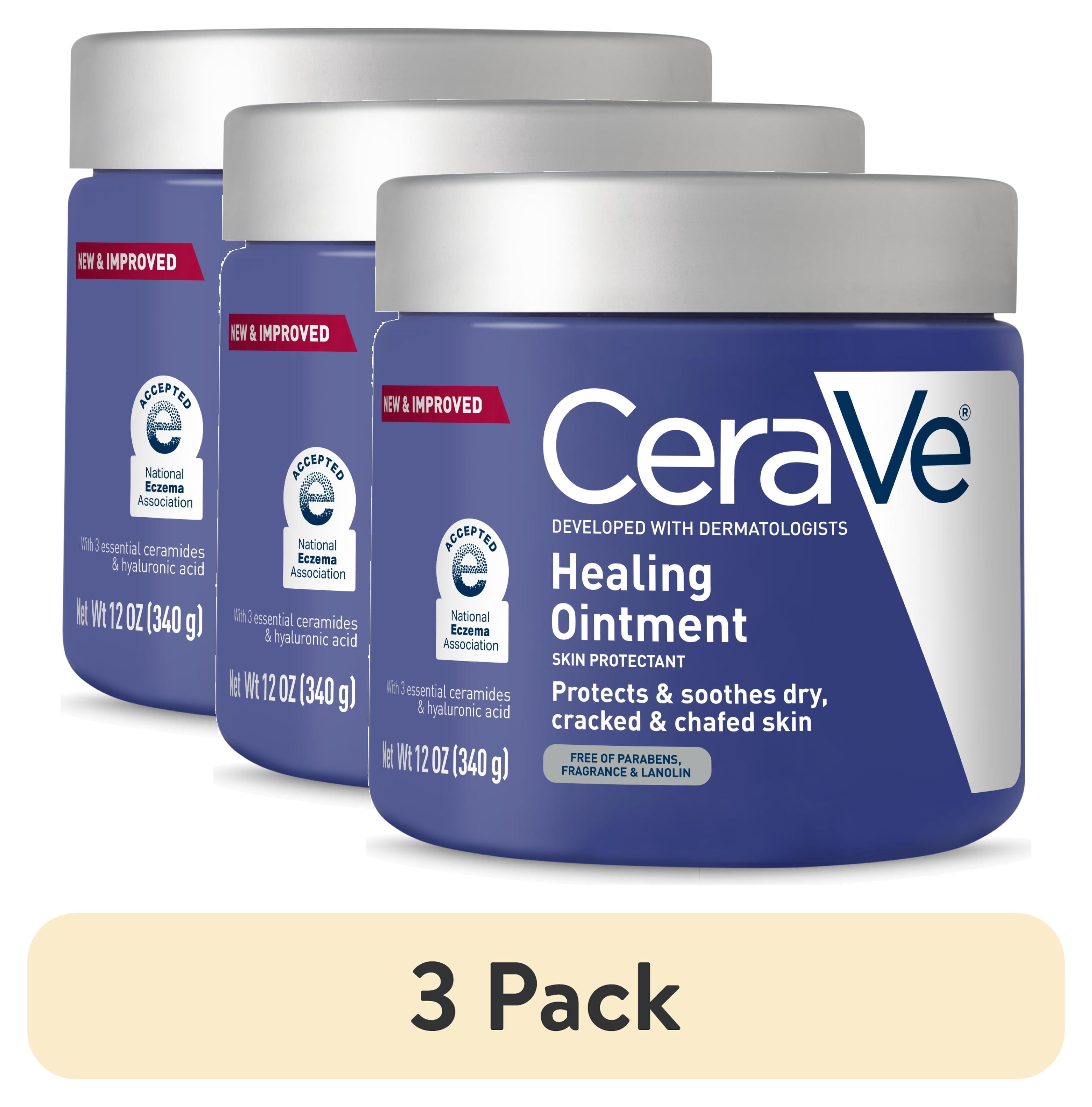 CeraVe フェイスクリーム & ローション セット 3 pack) CeraVe Healing Ointment for Face & Body, Protects and