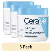 3 pack CeraVe Exfoliating SA Cream with Salicylic Acid for Rough & Bumpy Skin, 16 oz