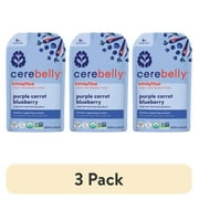 (3 pack) Cerebelly Organic Stage 2 Baby Food, Purple Carrot Blueberry Banana Smoothie, 4 oz, Pouch
