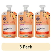 (3 pack) Cerebelly Organic Stage 2 Baby Food, Sweet Potato Peach Mango Smoothie, 4 oz, Pouch