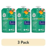 (3 pack) Cerebelly Organic Stage 2 White Bean Pumpkin Apple Baby Food, 4 oz Puree
