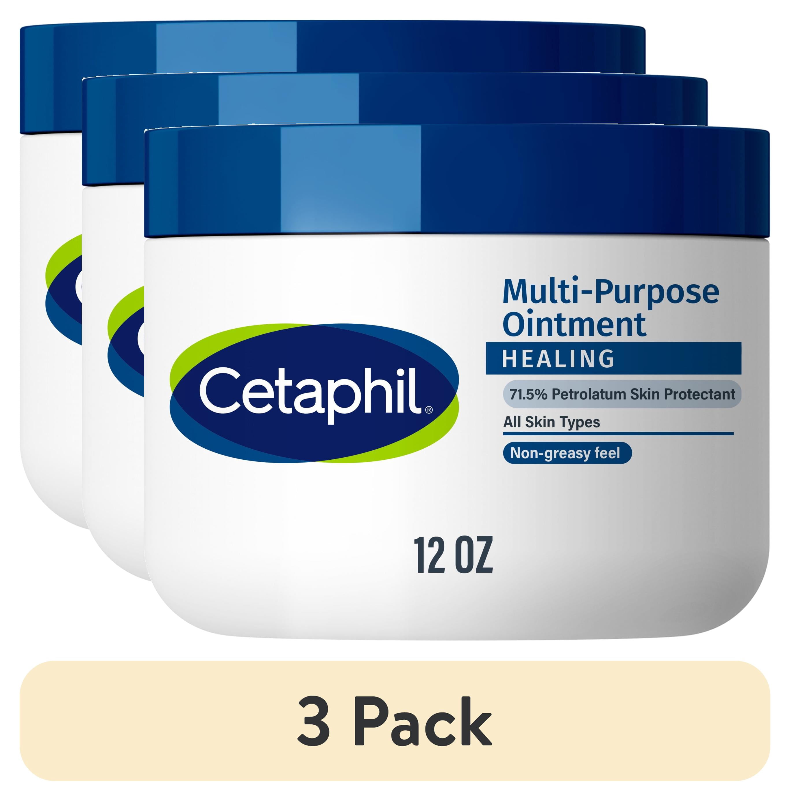 (3 pack) Cetaphil Healing Ointment for Dry, Chapped, Irritated Skin, Fragrance Free​, 12 oz